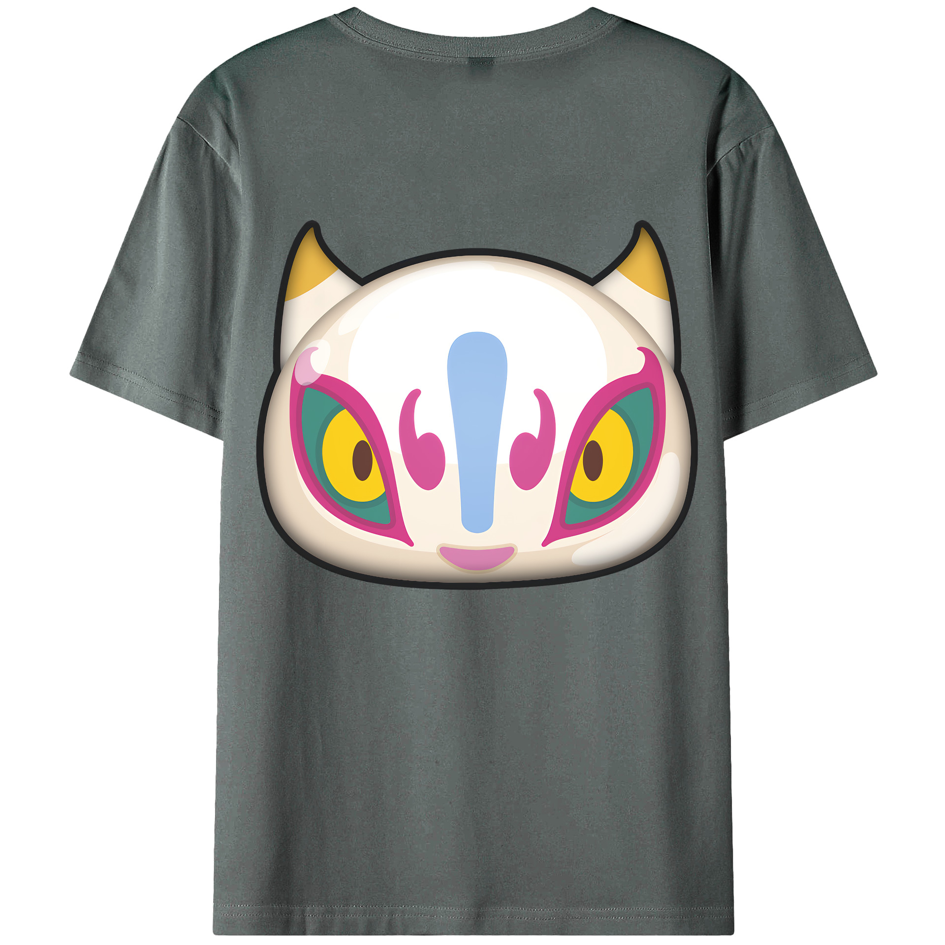 （画像用） 妖怪ウォッチ Yo-kai Watch 綿100％ メンズ半袖Tシャツ（バックプリント） 通気性